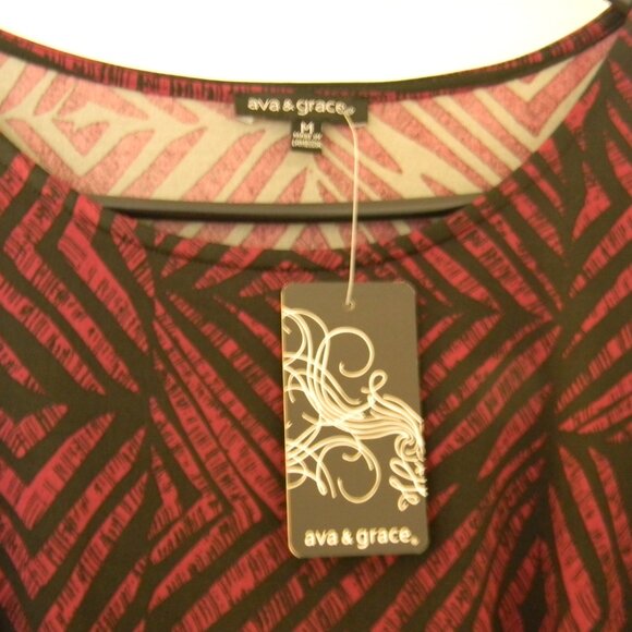 ava & grace Peplum Top Flair Sleeve Flowy Feminine Careerwear NWT - Picture 4 of 4